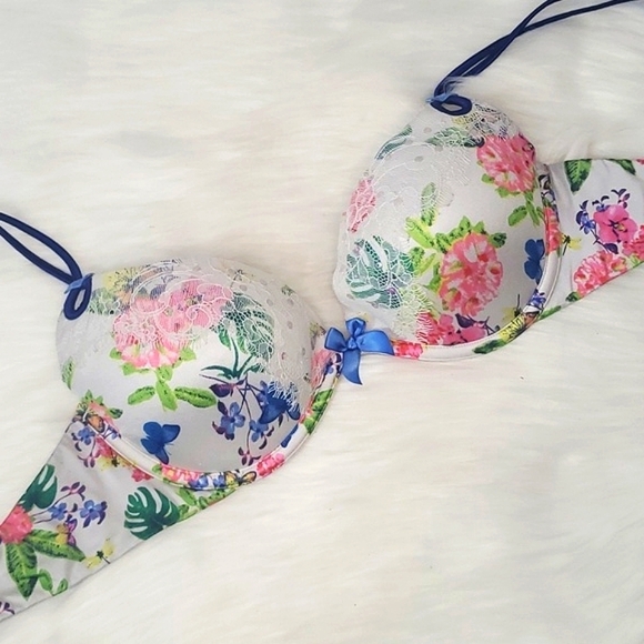 Victoria's Secret Other - 2012 Victoria's Secret Sexy Little Things Satin Floral Fairy Cottagecore Bra 34C